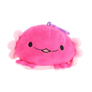Axolotl pluche omkeer met sleutelhanger 4 assorti 10 cm