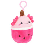 Pluchiez sleutelhanger pluche cupcake 10 cm 3 assorti