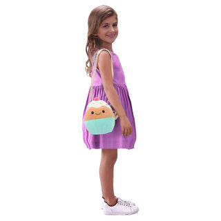Pluchiez pluche handtasje assorti regenboog cupcake