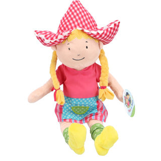 Bambolino toys knuffel pluche fien en teun - boerin fien, 35cm