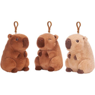 Pluche capibara tasclip 3 assorti 12 cm