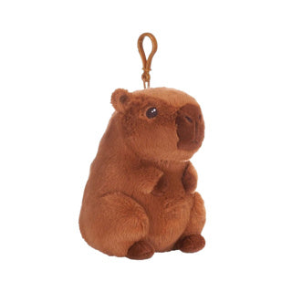 Pluche capibara tasclip 3 assorti 12 cm