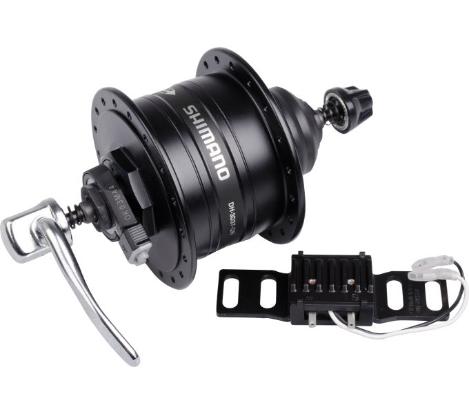 Shimano dynamonaaf hd-3d37 3 watt - 32 gaats - center lock - snelspanner - zwart