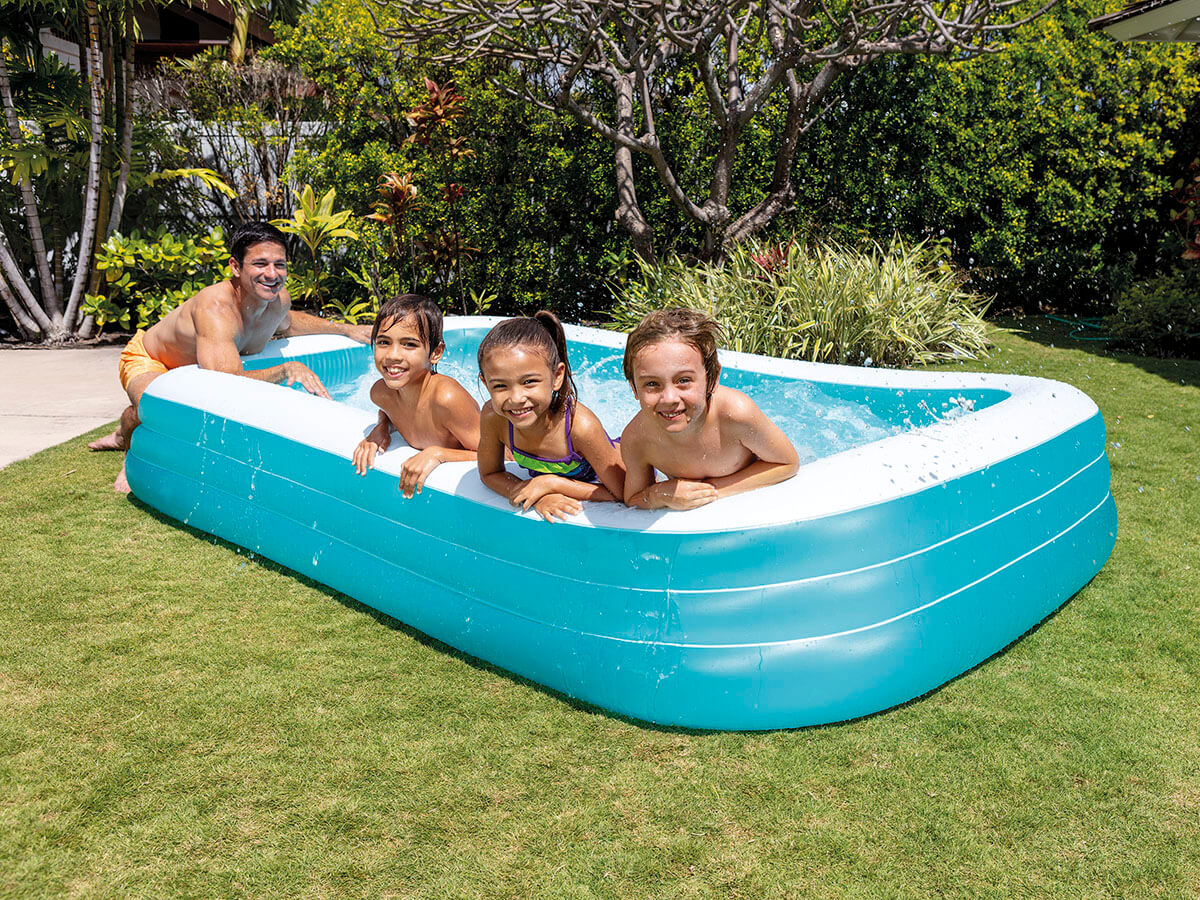 Intex Opblaasbaar zwembad Family Pool blauw