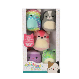 Squishmallows micromallows pluche 6,5cm 5 pack marley, vie, malu lanai, dianalee