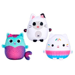 Gabby's dollhouse squishy pluche 15 cm 3 assorti