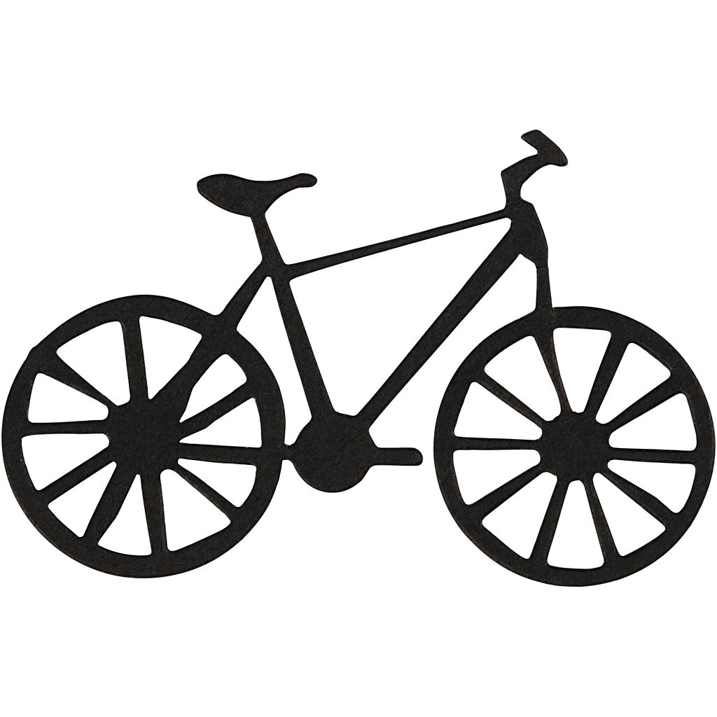 Creativ company label, fiets, afm 77x48 mm, zwart, 10 stuk 1 doos