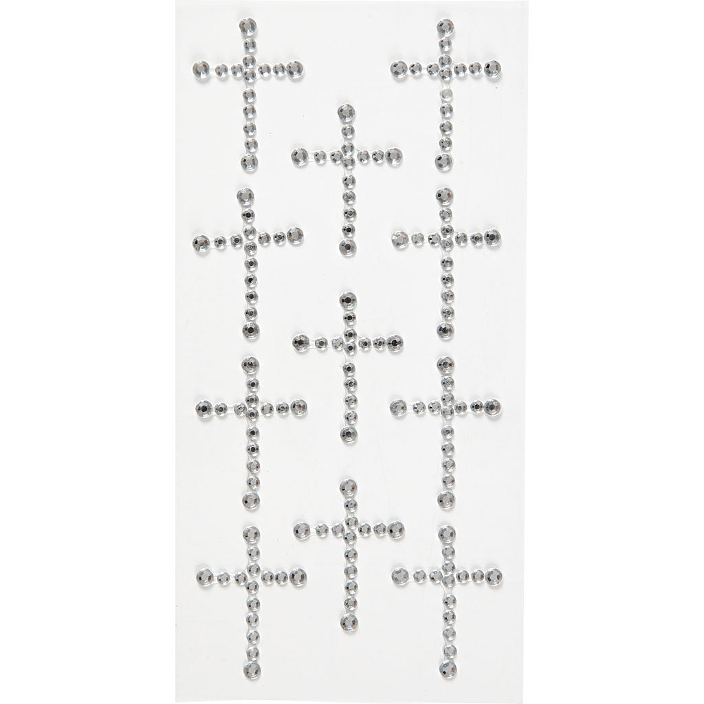 Creativ company strasstenen, afm 35x25 mm, zilver, 11 stuk 1 doos