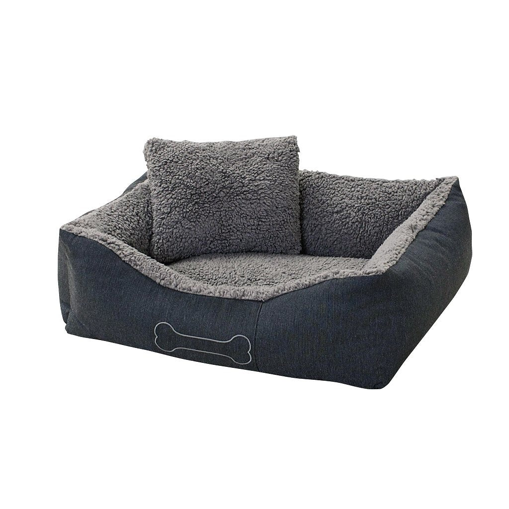 Sun garden luxe hondenmand lucky + kussen 59x67x20cm grijs