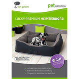 Sun garden luxe hondenmand lucky + kussen 59x67x20cm grijs