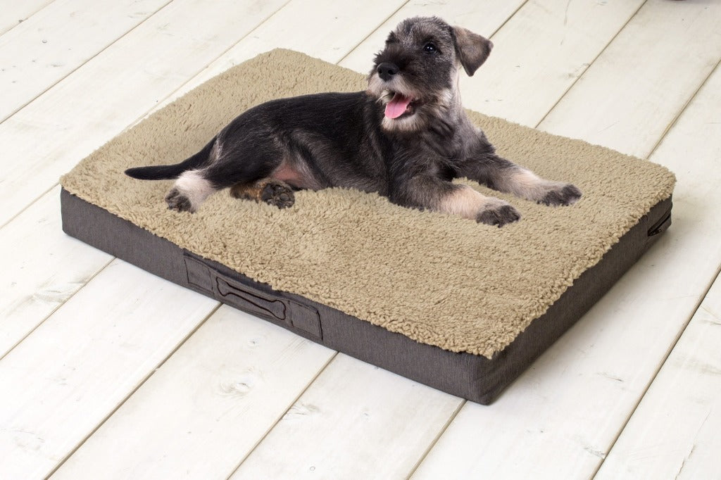 Sun garden buddy orthopedisch hondenkussen 79x60x8cm beige donkerbruin
