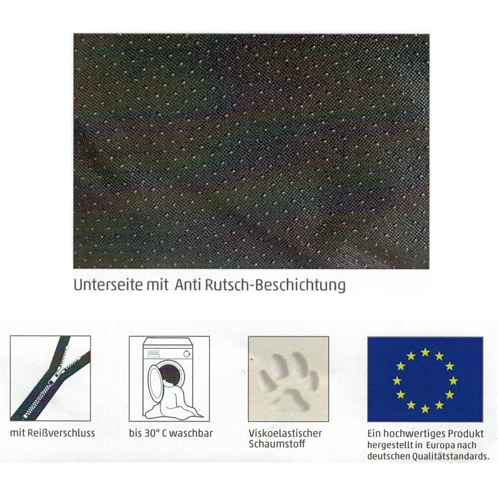 Sun garden lou orthopedisch hondenkussen 60x40x5 grijs