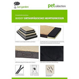 Sun garden buddy orthopedisch hondenkussen 120x72x10cm lichtgrijs gemeleerd