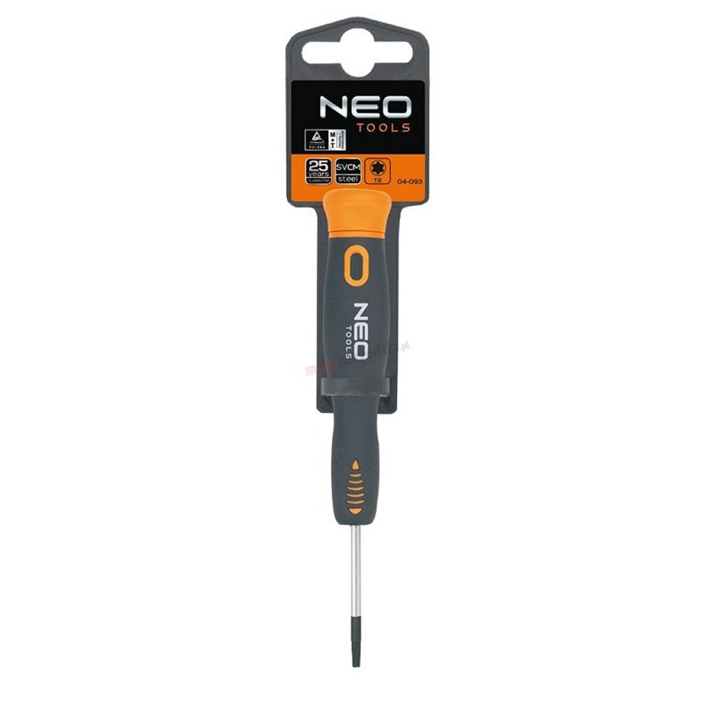 Neo tools torx schroevendraaier t6x40mm magnetisch crmo staal