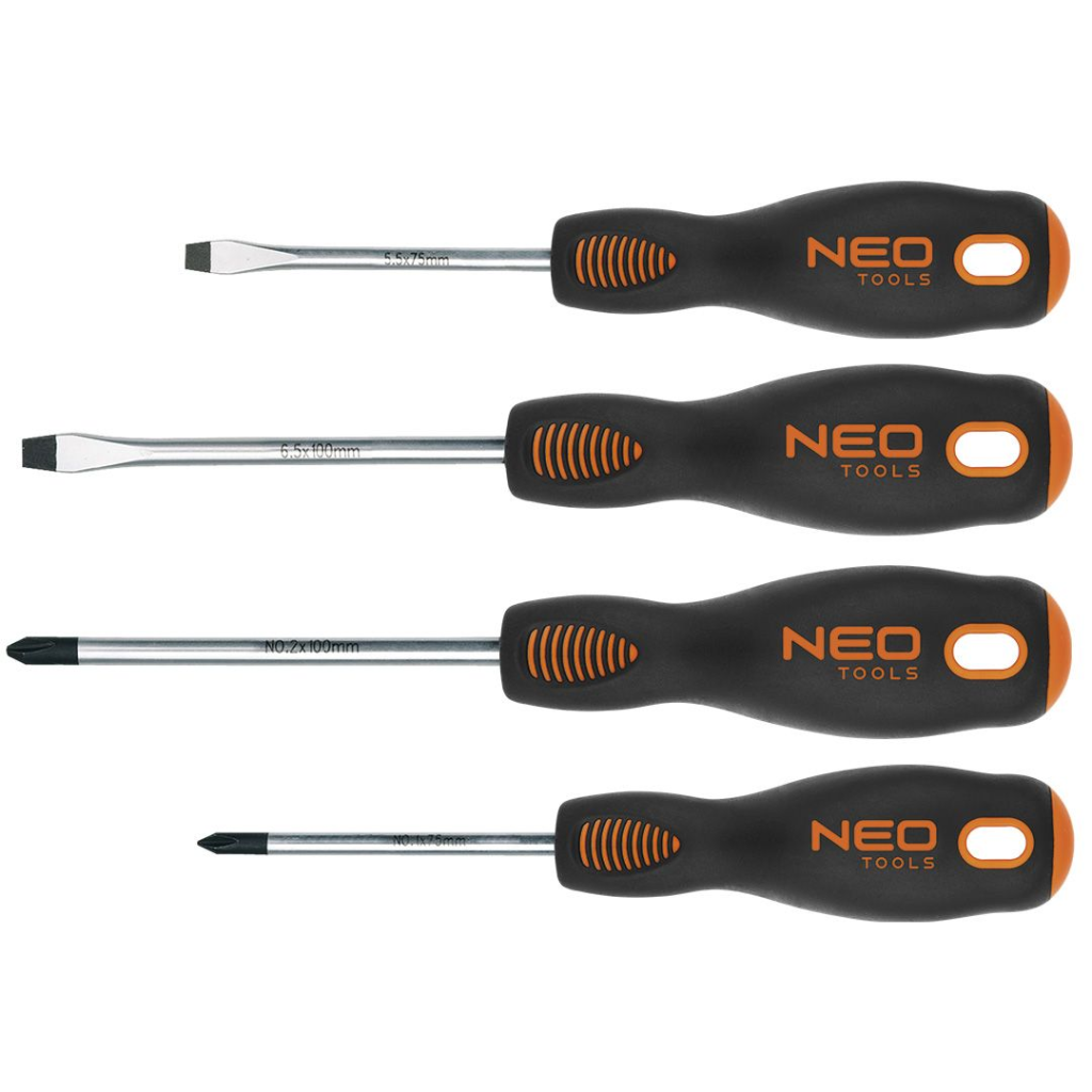 Neo tools schroevendraaierset 4dlg magnetisch crmo staal