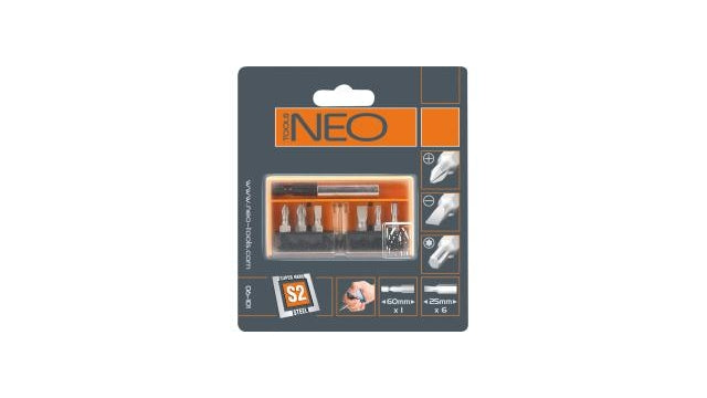 Neo tools bitset 7 bithouder magnetisch s2 staal