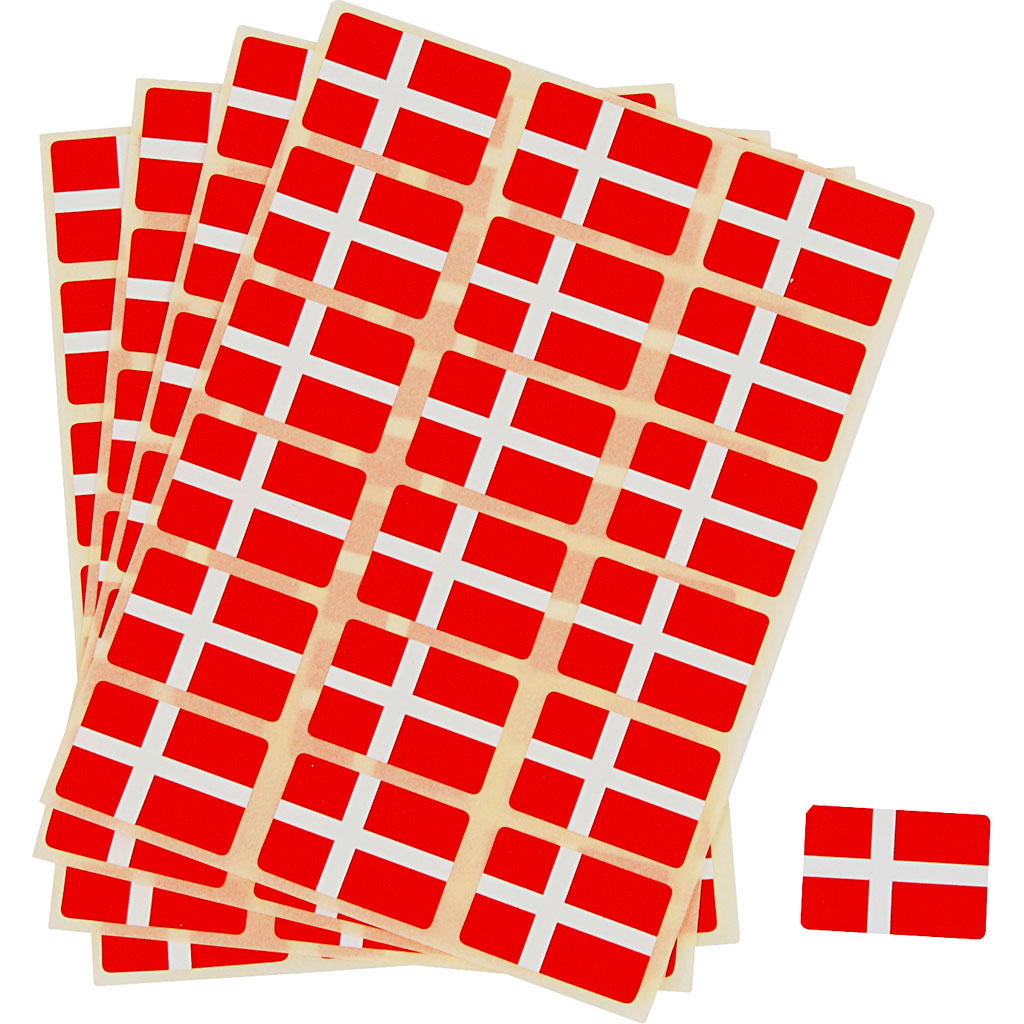 Creativ company vlag, afm 15x22 mm, 72 stuk 1 doos, denemarken