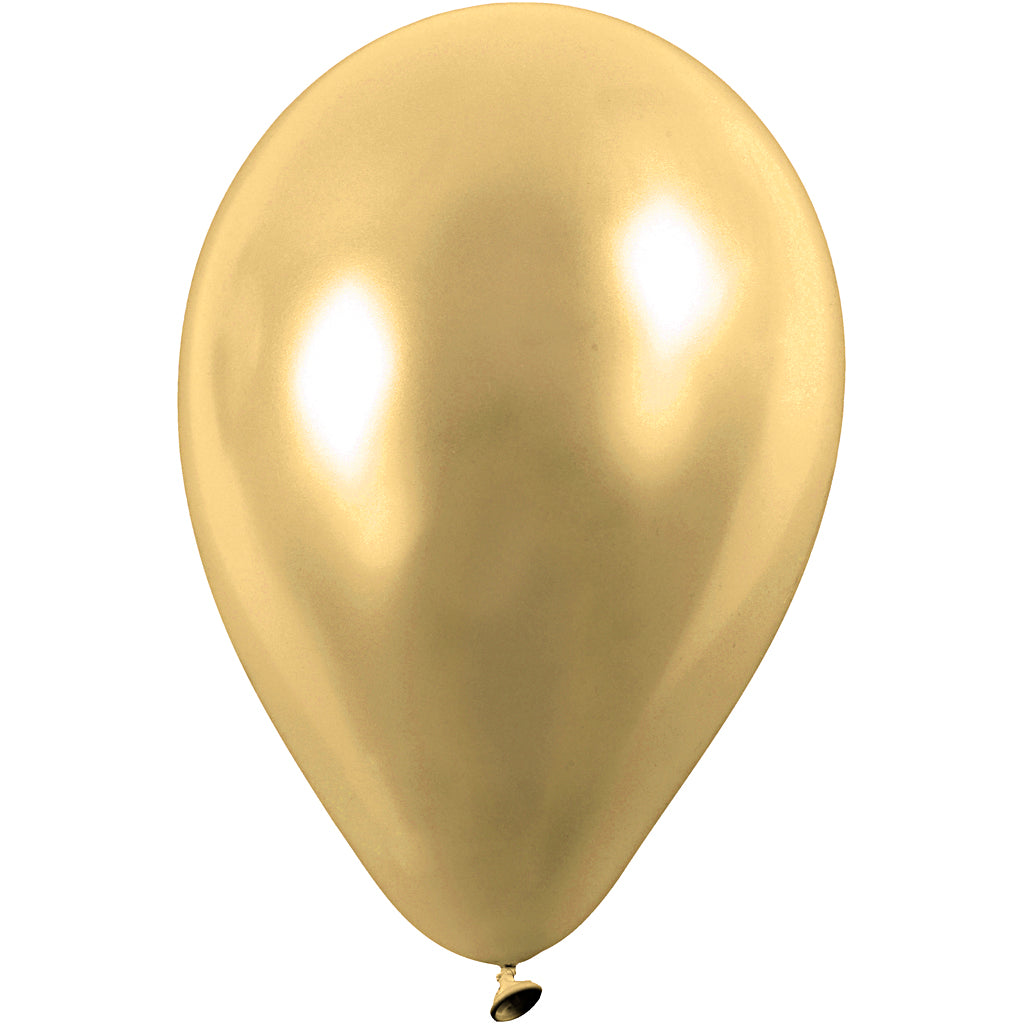 Creative company ballonnen, rond, d 23 cm, goud, 8 stuk 1 doos