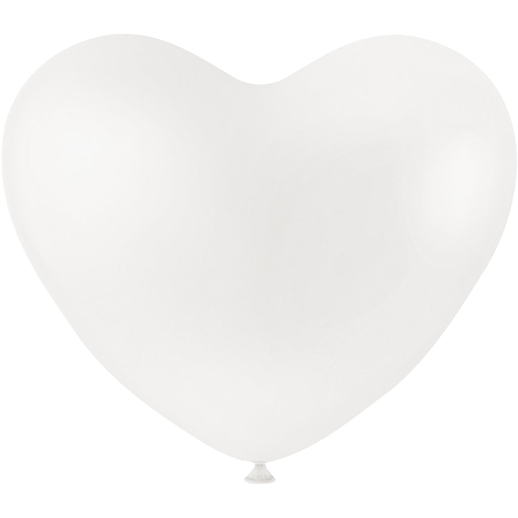Creative company ballonnen, hart, wit, 8 stuk 1 doos