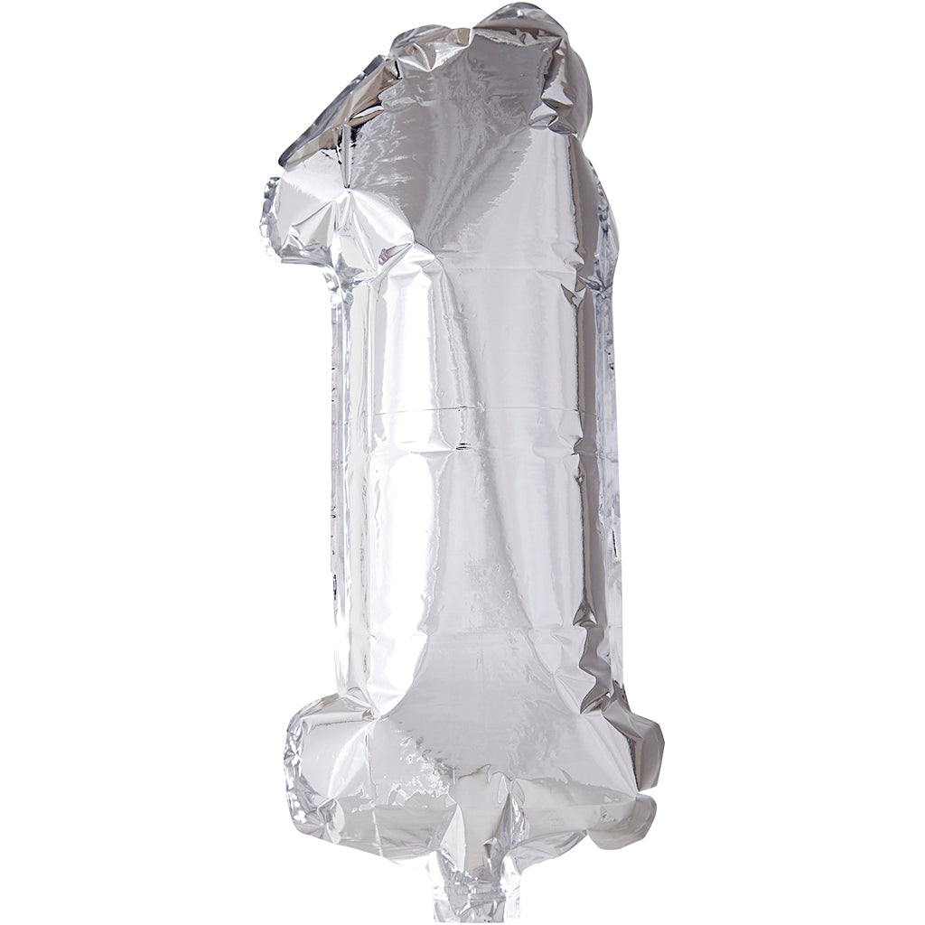 Creativ company folieballon , 1, h: 41 cm, zilver, 1 stuk