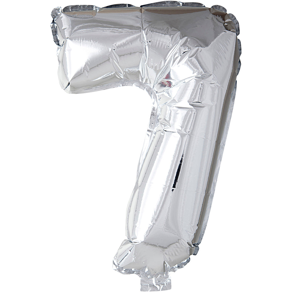 Creativ company folieballon , 7, h: 41 cm, zilver, 1 stuk