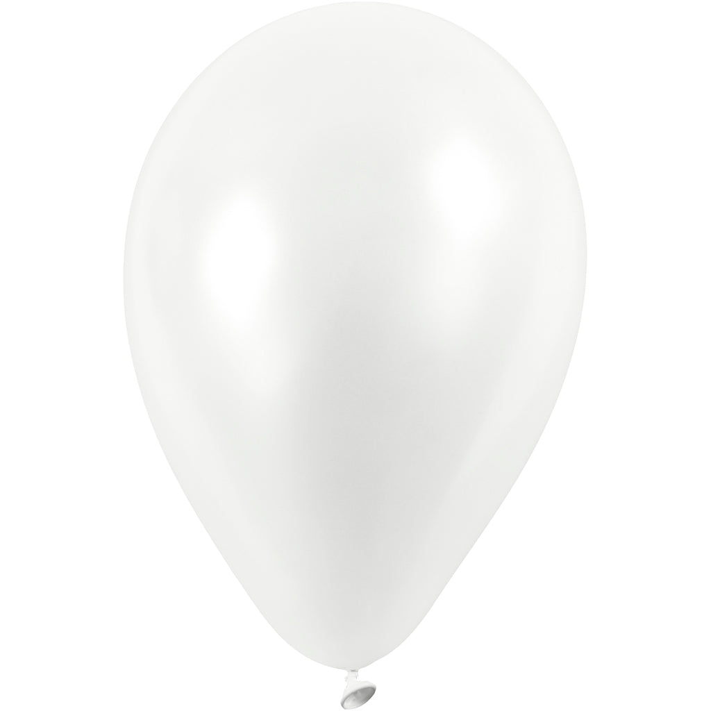 Creative company ballonnen, d 23 cm, wit, 10 stuk 1 doos