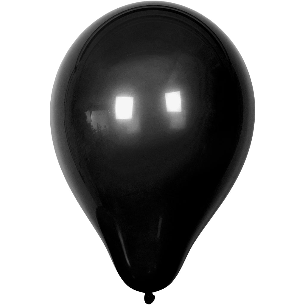 Creative company ballonnen, d 23 cm, zwart, 10 stuk 1 doos