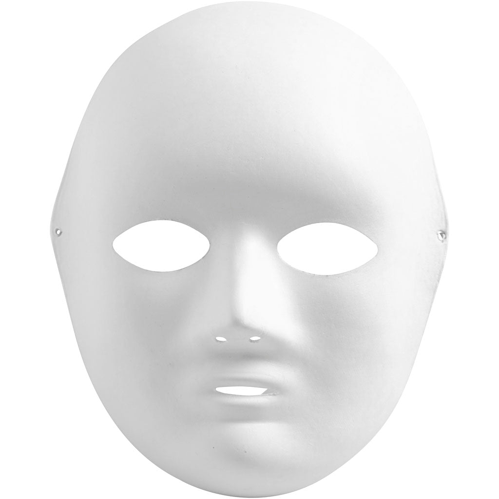 Creativ company masker, h: 22 cm, b: 17 cm, wit, 10 stuk 1 doos