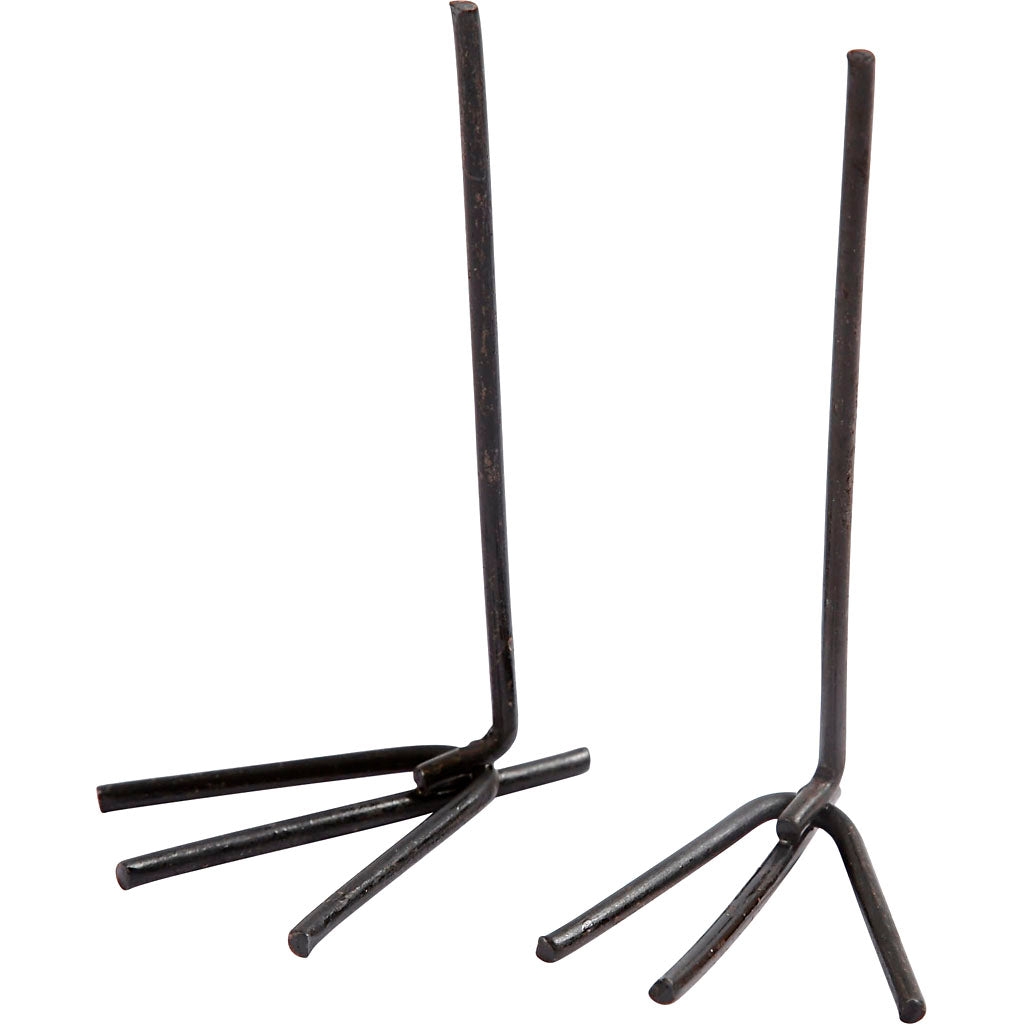 Creativ company kippenvoeten, h: 5 cm, b: 2 cm, zwart, 10 paar 1 doos