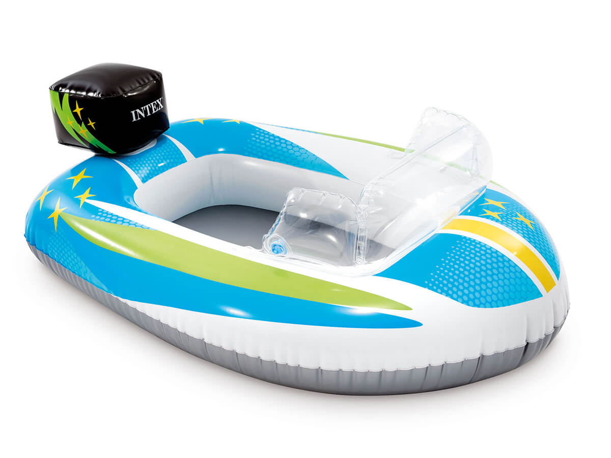 Intex zwembad kinderbootje-speedboot-blauw