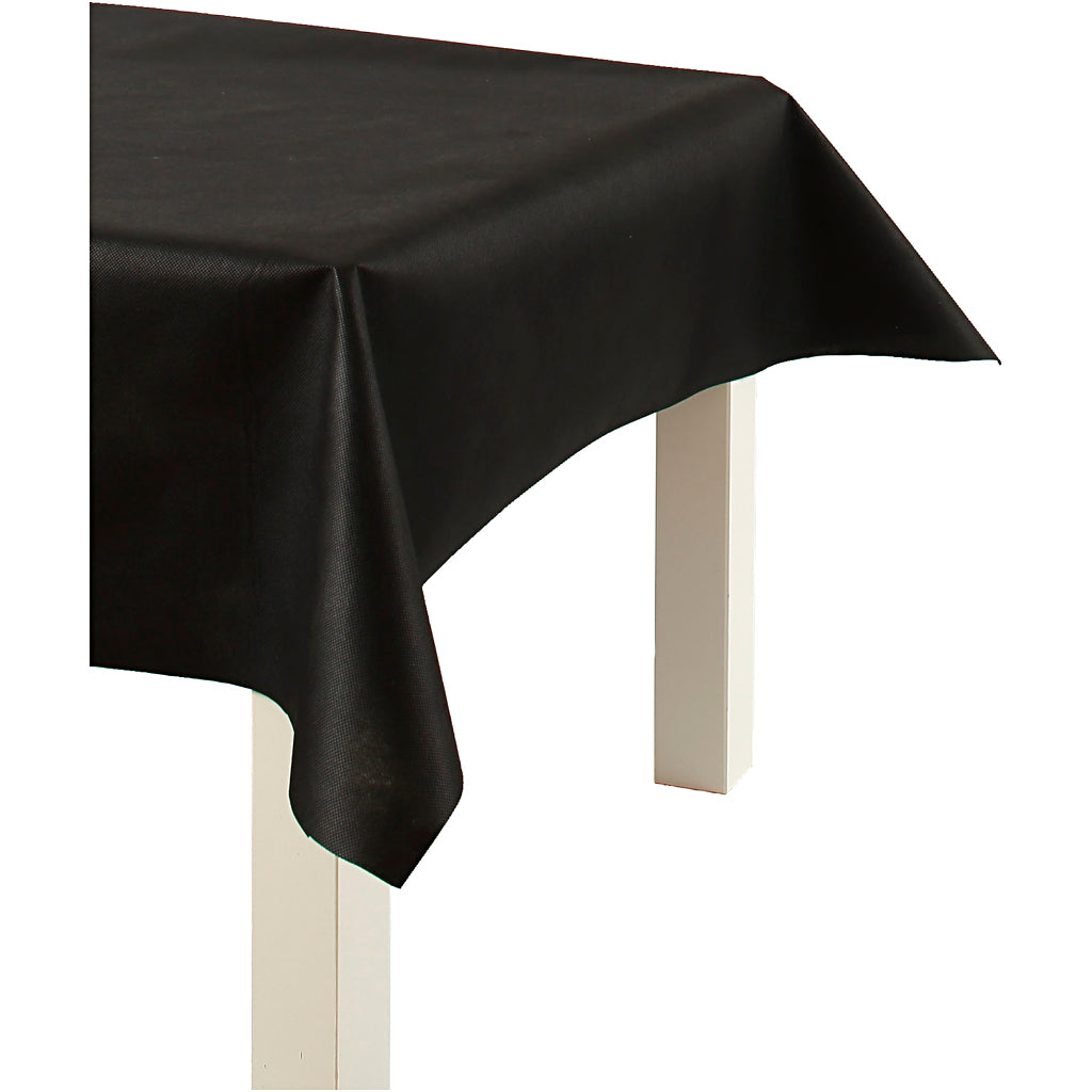 Creativ company tafelkleed gemaakt van namaaktextiel, b: 125 cm, 70 gr, zwart, 10 m 1 rol