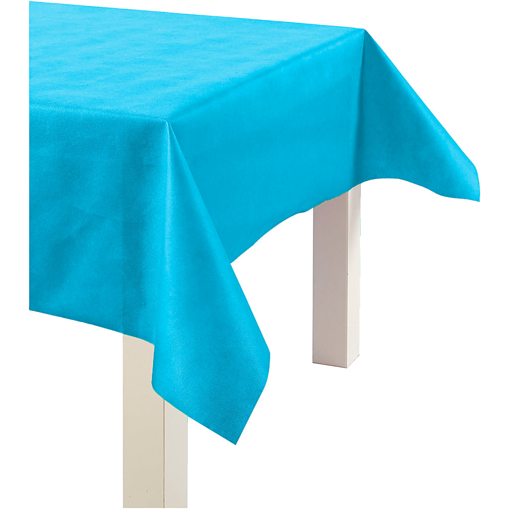 Creativ company tafelkleed gemaakt van namaaktextiel, b: 125 cm, 70 gr, turquoise, 10 m 1 rol