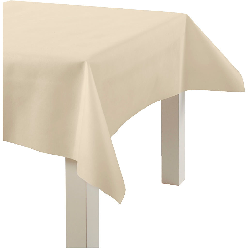 Creativ company tafelkleed gemaakt van namaaktextiel, b: 125 cm, 70 gr, lichtgeel, 10 m 1 rol