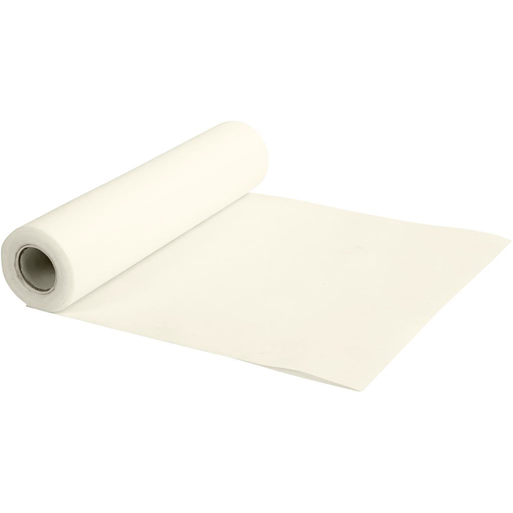 Creativ company tafelloper van imitatiestof, b: 35 cm, 70 gr, crème, 10 m 1 rol