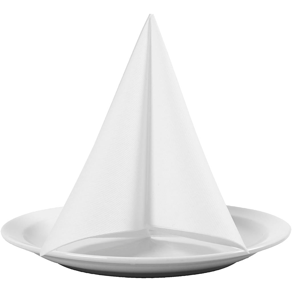 Creativ company servetten, afm 40x40 cm, 60 gr, wit, 20 stuk 1 doos