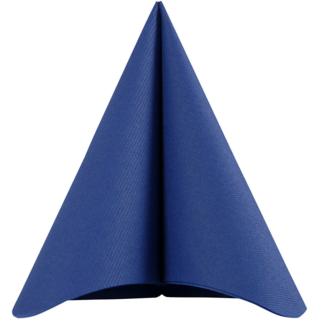 Creativ company servetten, afm 40x40 cm, 60 gr, donkerblauw, 20 stuk 1 doos