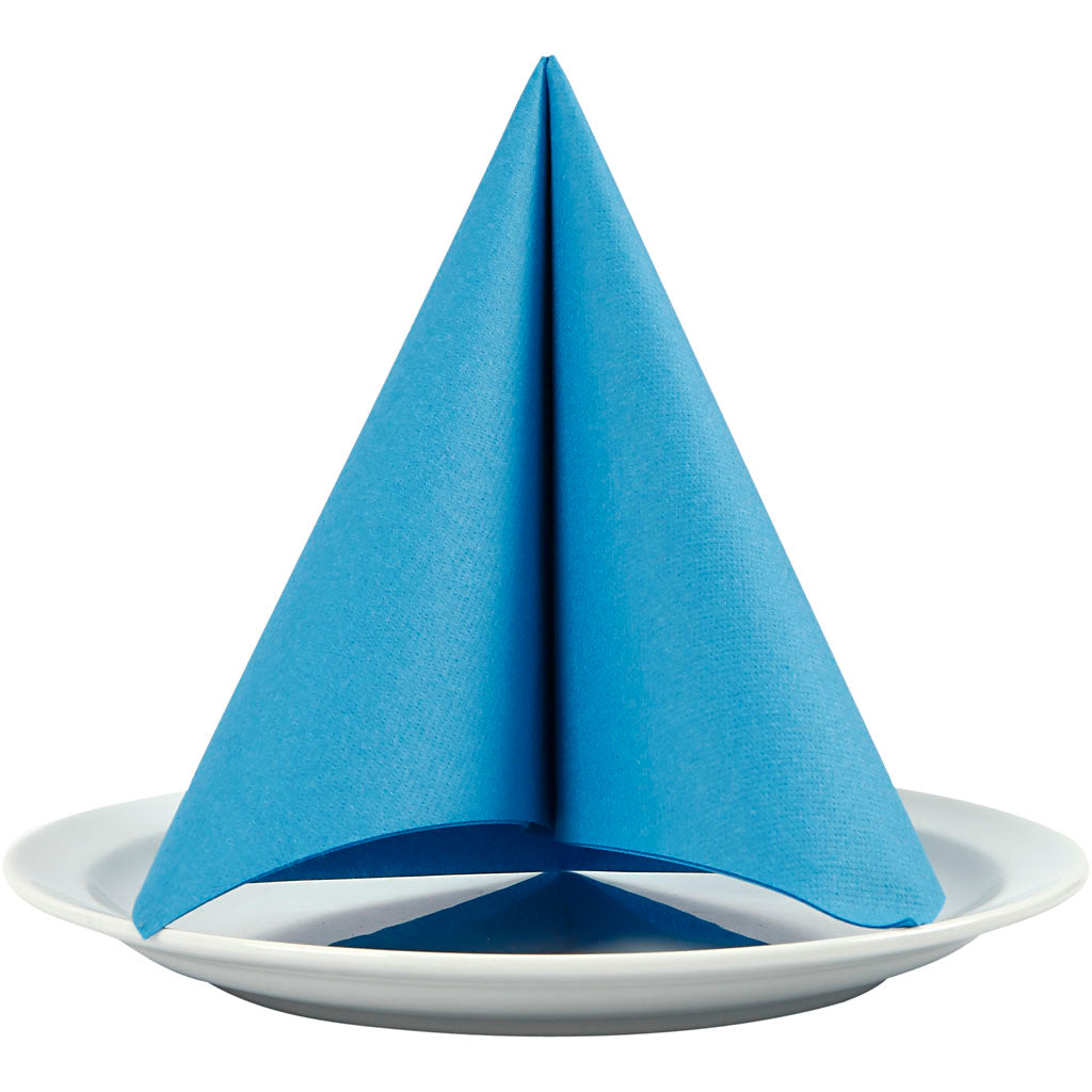 Creativ company servetten, afm 40x40 cm, 60 gr, turquoise, 20 stuk 1 doos