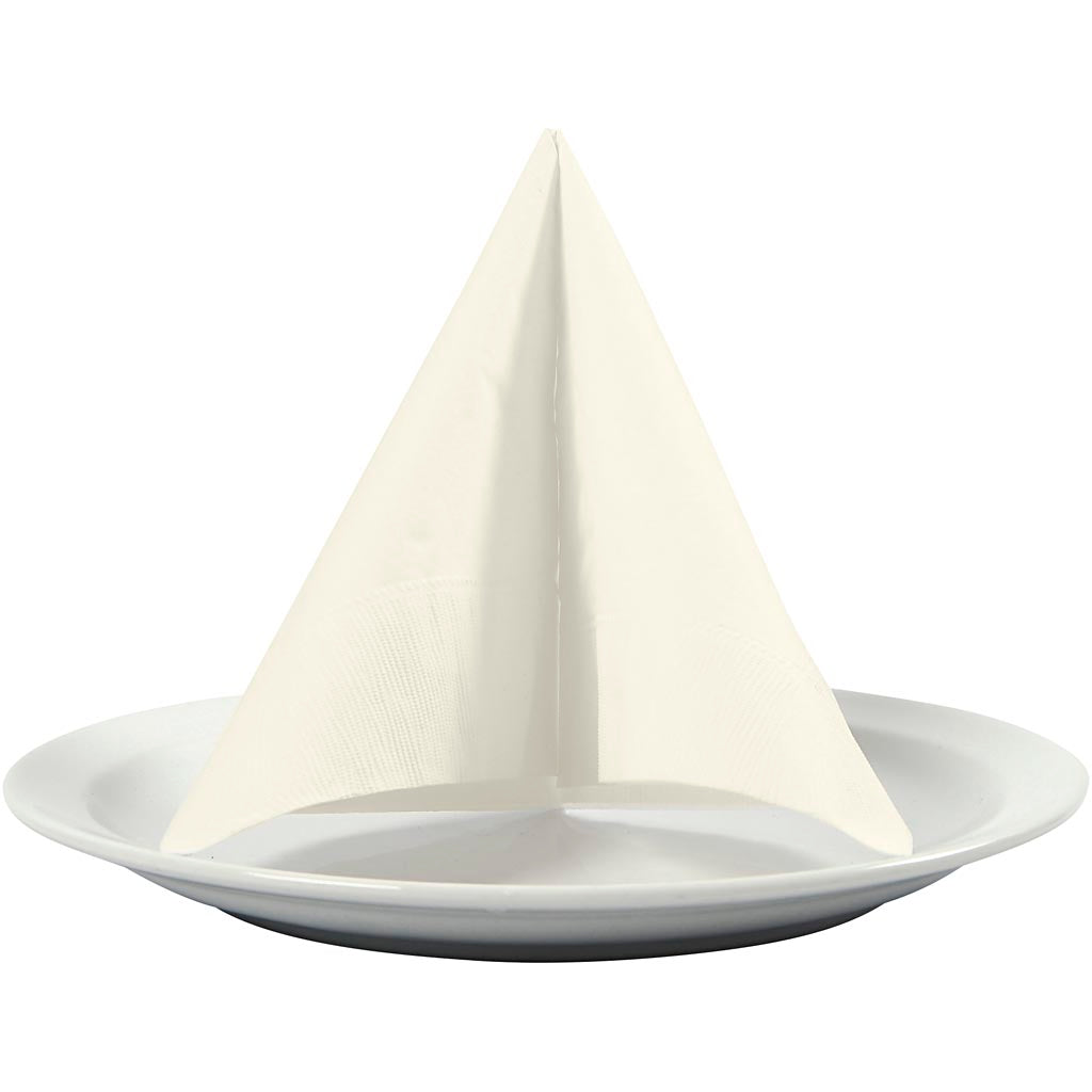 Creativ company servetten, witte achterkant, afm 33x33 cm, off-white, 20 stuk 1 doos