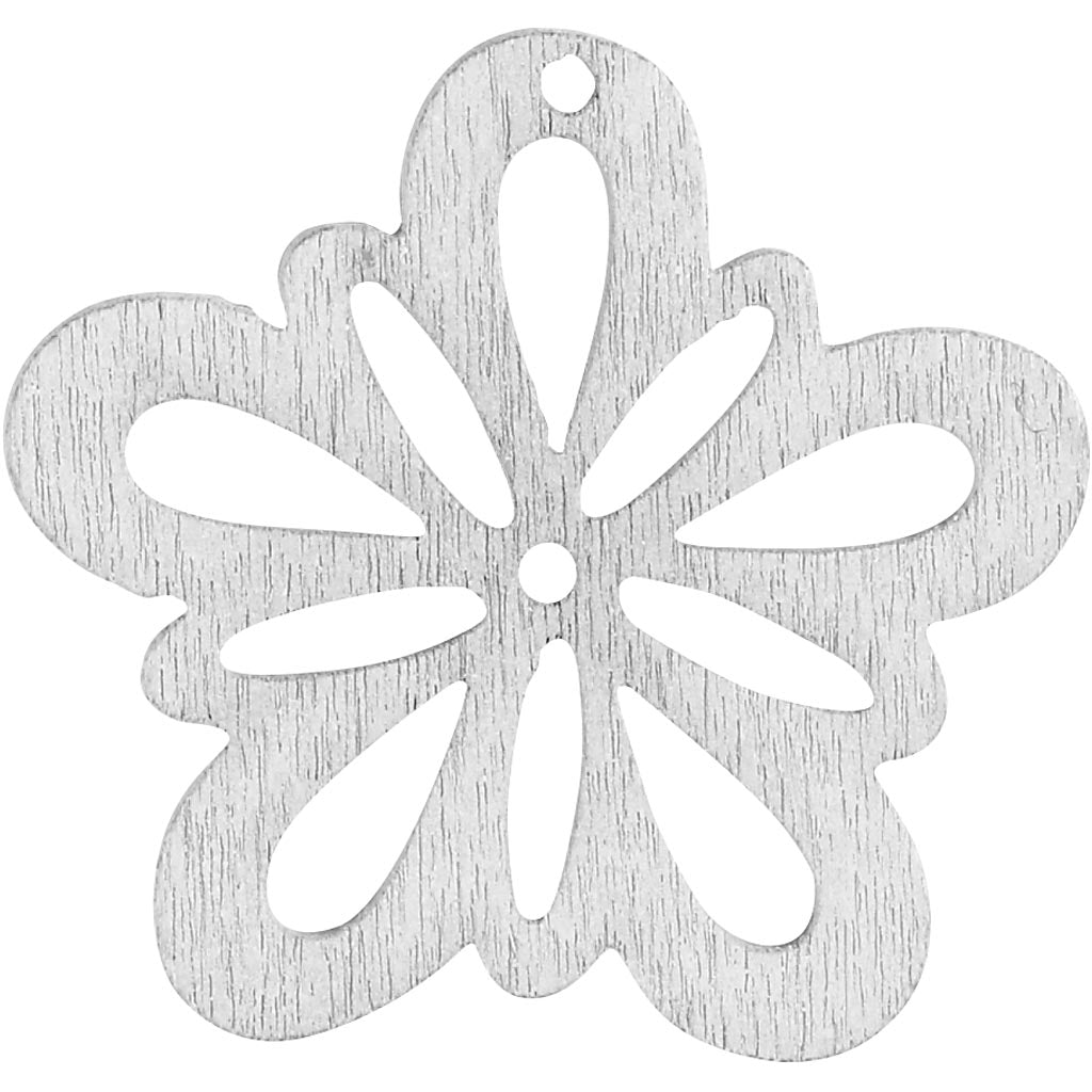 Creativ company bloem, d 27 mm, dikte 1,7 mm, off-white, 20 stuk 1 doos