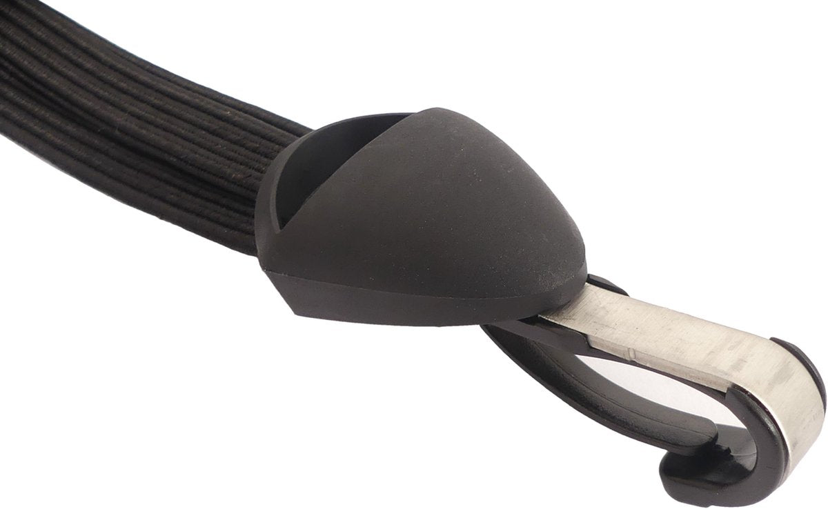 Bibia Snelbinder 28 inch met RVS haak kort 55cm zwart