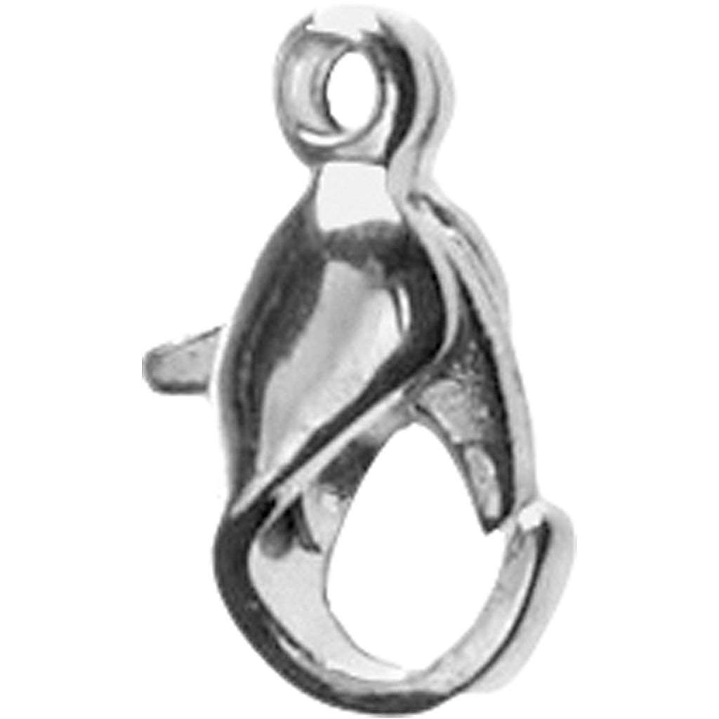 Creativ company karabijnhaken, l: 10 mm, verzilverd, 10 stuk 1 doos
