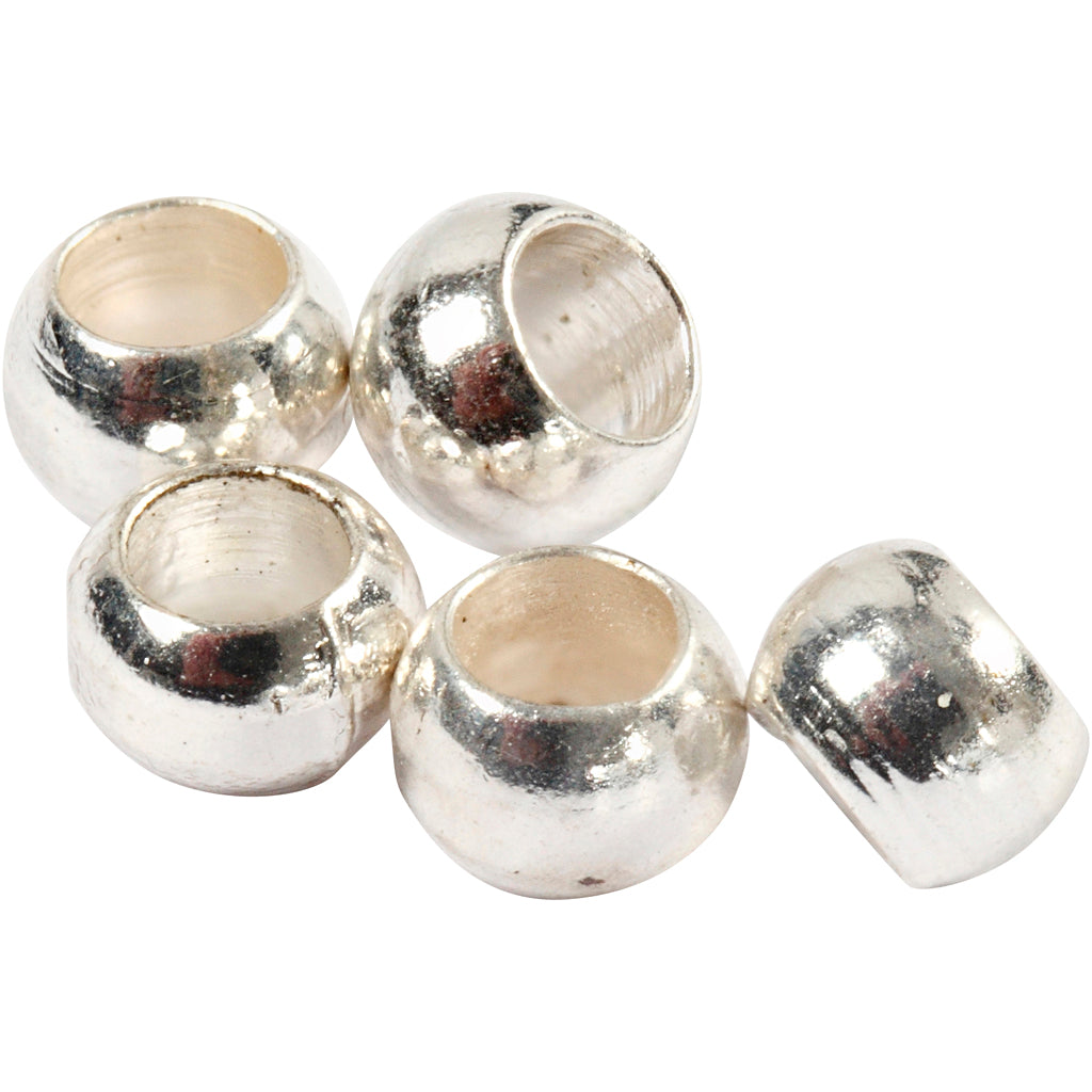 Creativ company knijpkralen, d 2 mm, zilver, 1000 stuk 1 doos