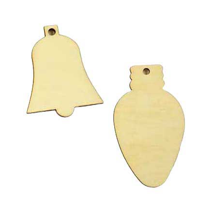 Knutsel houten mini kersthangers