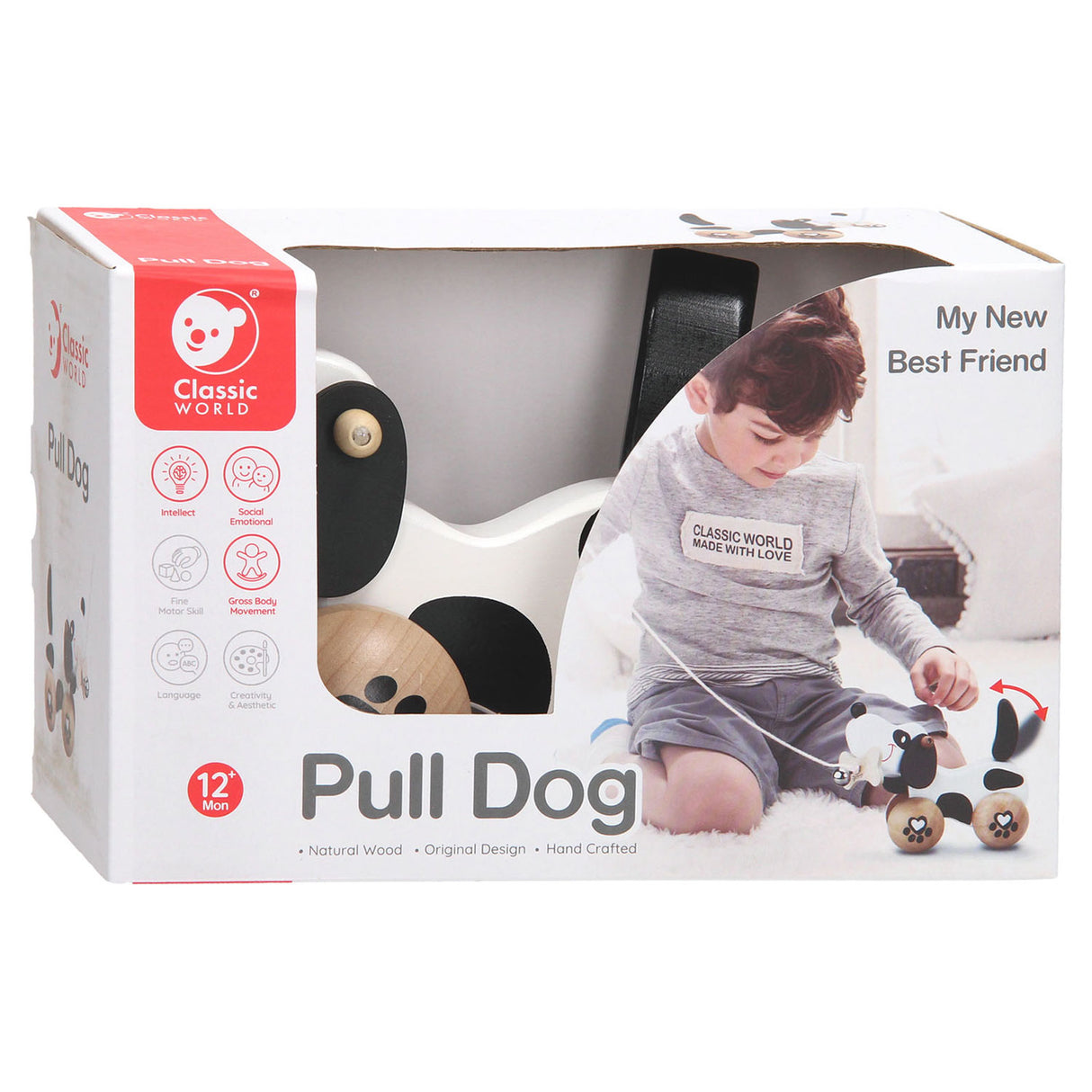Classic World World Houten Kwispel Hondje