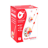 Classic world world houten duwfiguur regenboog wiel
