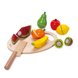 Classic World World Houten Snijfruit met Snijplank, 17dlg.