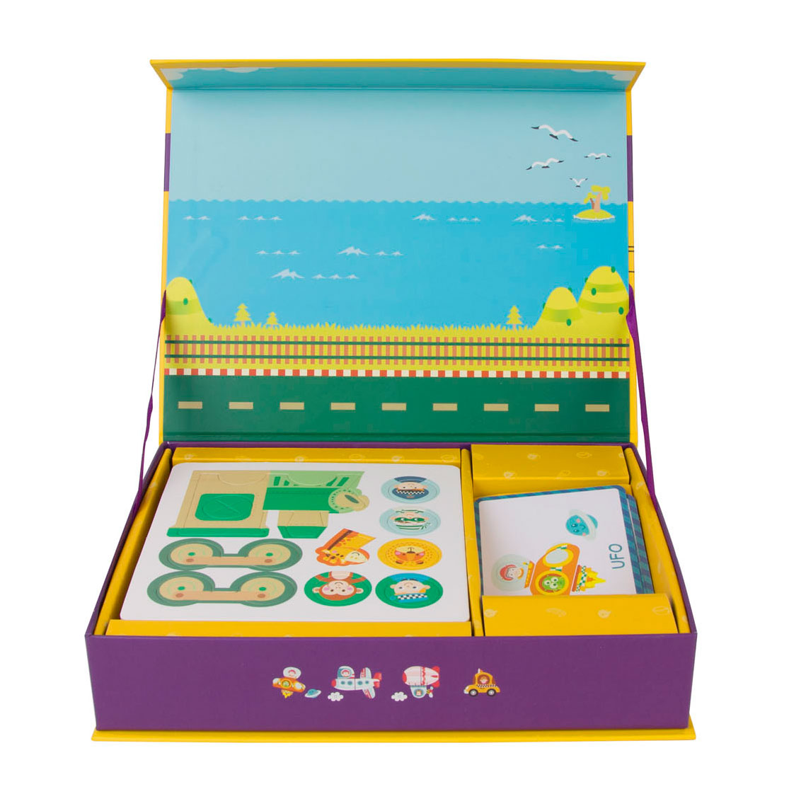 Classic world puzzeldoos magneet - verkeer
