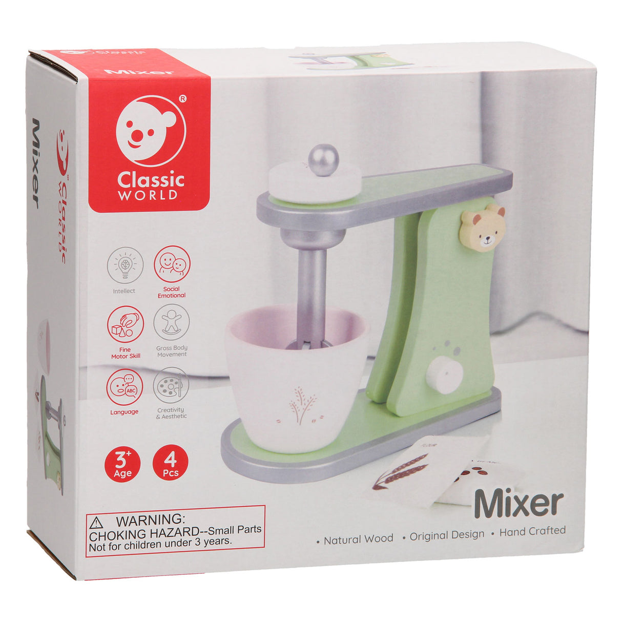 Classic World World Houten Mixer, 4dlg