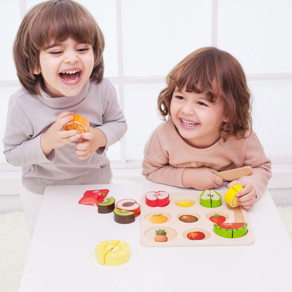 Classic world houten snijfruit, 20dlg.