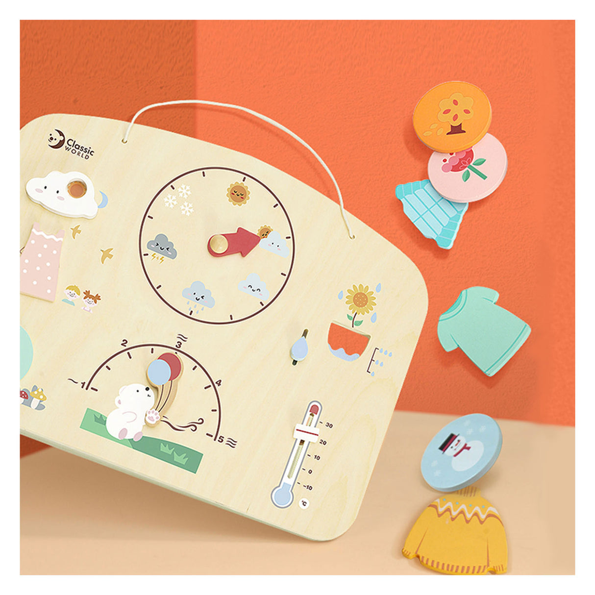 Classic World World Houten Weermeter